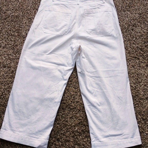 Jessica Simpson Women's Cropped Wide Leg High Rise White Jeans Pants 2x30 - Picture 4 of 6
